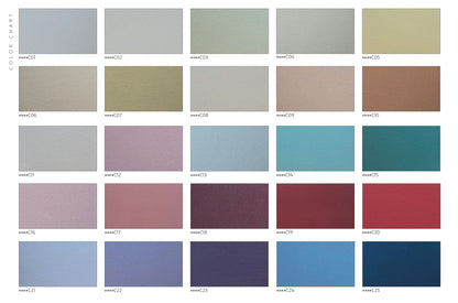 UENDELIG color chart showcasing a variety of stunning shades for exclusive decorative finishes.