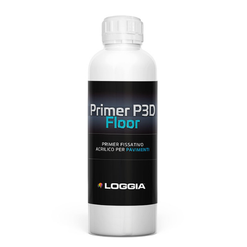 Primer P3D Gulv 5L from Nordflo, designed for optimal adhesion on floors with mikrosement and epoxy.