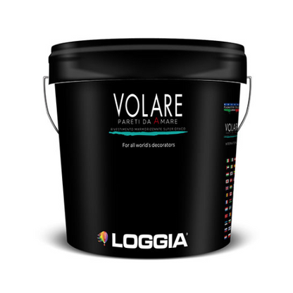 VOLARE decorative coating by Nordflo in a stylish bucket for exquisite finishes.