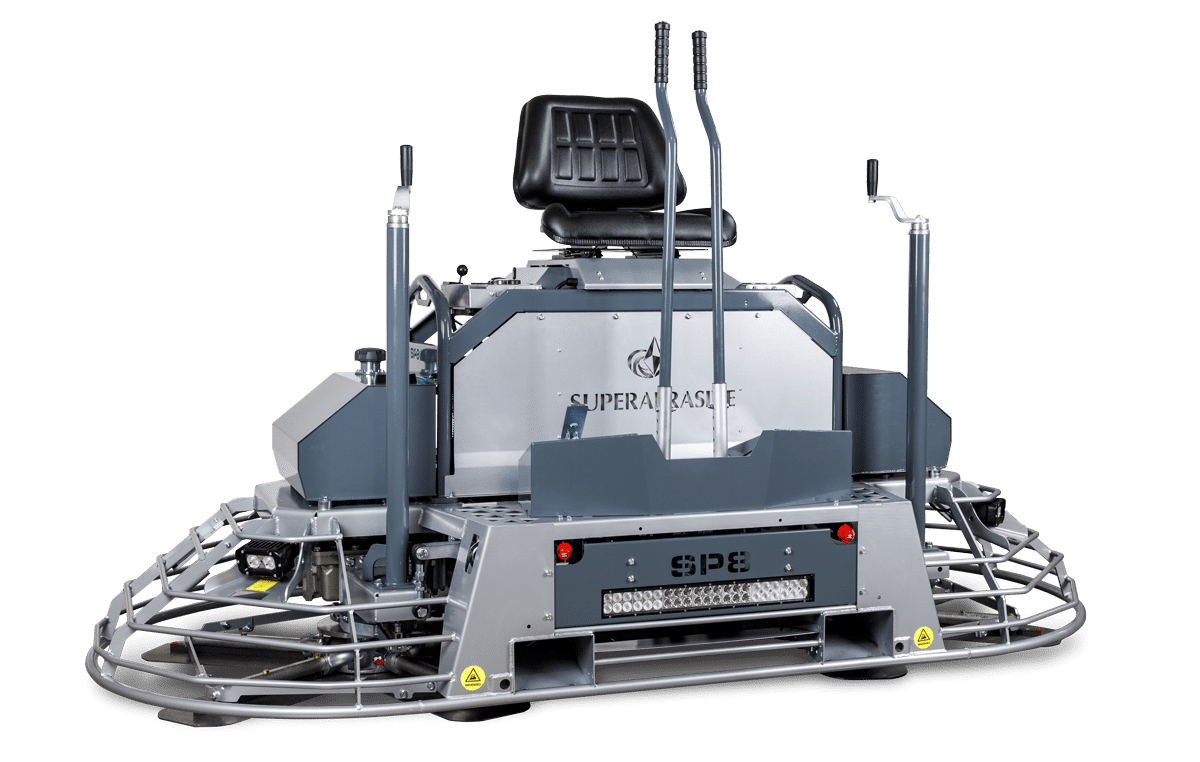 SP8 – 8-fots Ride-On Betongglatter for effektiv betongbehandling med presisjon og kraft.