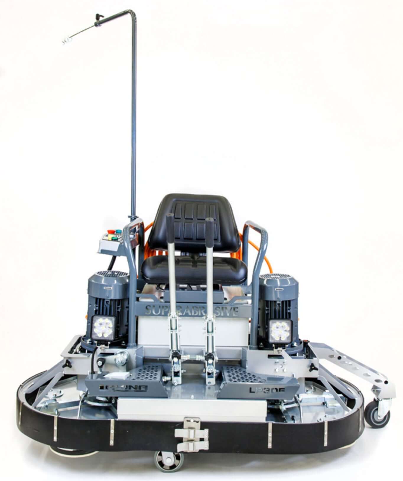 61” Elektrisk Poleringsglatter med kraftige motorer og komfortabelt sete for effektiv betongsliping.