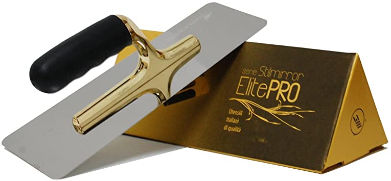 Elite Pro 200/80 trowel with ergonomic handle and sleek packaging, ideal for polishing mikrosement and epoxy.